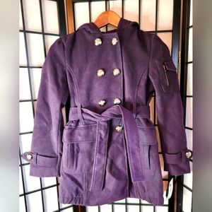 Purple Girls Dress Coat